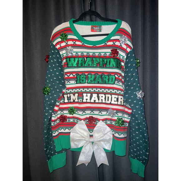 Ugly Christmas Sweater Xmas Size XL Spencer’s Men’s - Picture 1 of 3